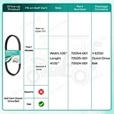 txt golf cart clutch drive belt
